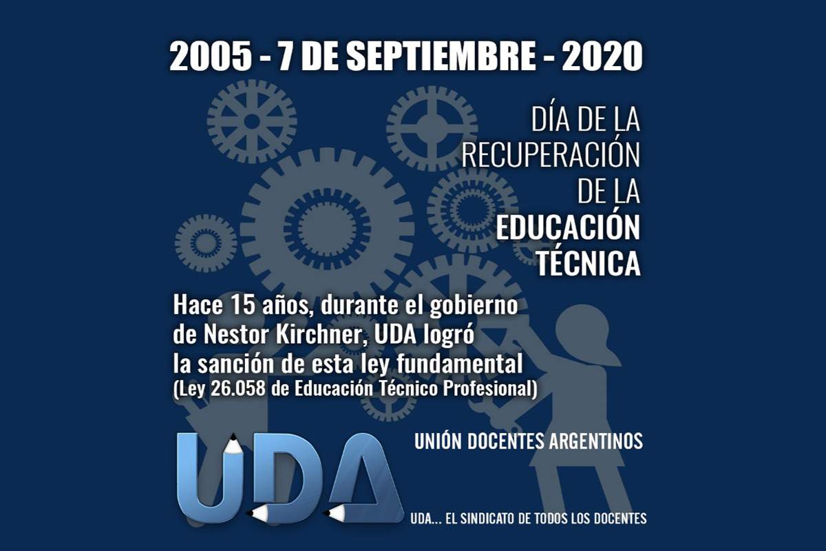 2005 - 7 de septiembre - 2020 | Día de la recuperación de la Educación Técnica